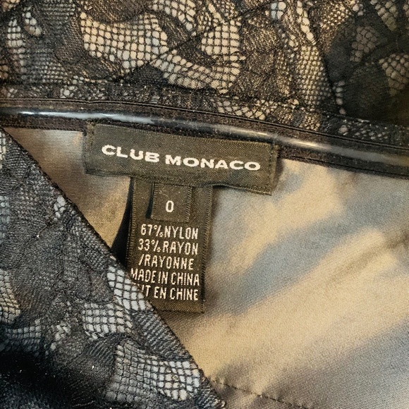 New Club Monaco Black Lace Strapless Bustier Top Size 0 - Picture 3 of 9